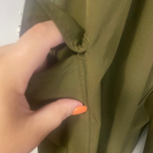 Kensie Olive Green Lightweight Cargo Jogger Pant Pockets Elastic Waist Sz M - Picture 3 of 10
